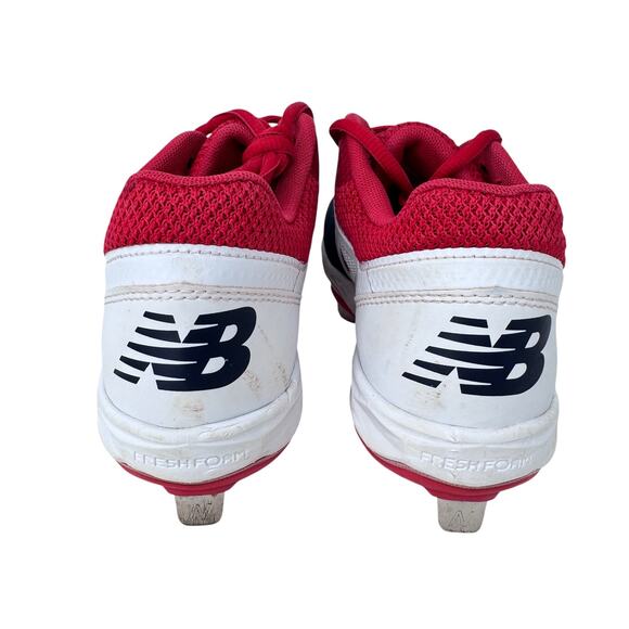 New Balance Fast Pitch Softball Metal Cleats Womens Size 6B Red Navy SMVELOA1 - Picture 3 of 7